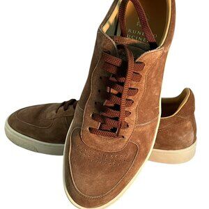 BROWN SUEDE BRUNELLO CUCINELLI DESIGNER SNEAKERS MENS SIZE 42